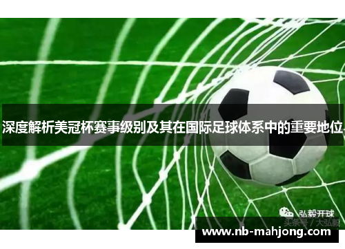 深度解析美冠杯赛事级别及其在国际足球体系中的重要地位