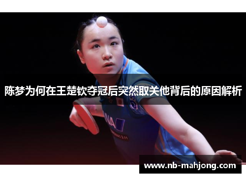 陈梦为何在王楚钦夺冠后突然取关他背后的原因解析 陈梦为何在王楚钦夺冠后突然取关他背后的原因解析